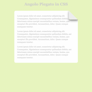 Angolo piegato in CSS in 2 minuti