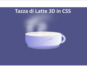 Tazza di latte 3D in CSS